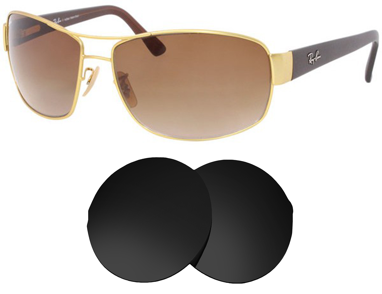 Ray-Ban Replacement Lenses RB3503 (64mm) - Main Image