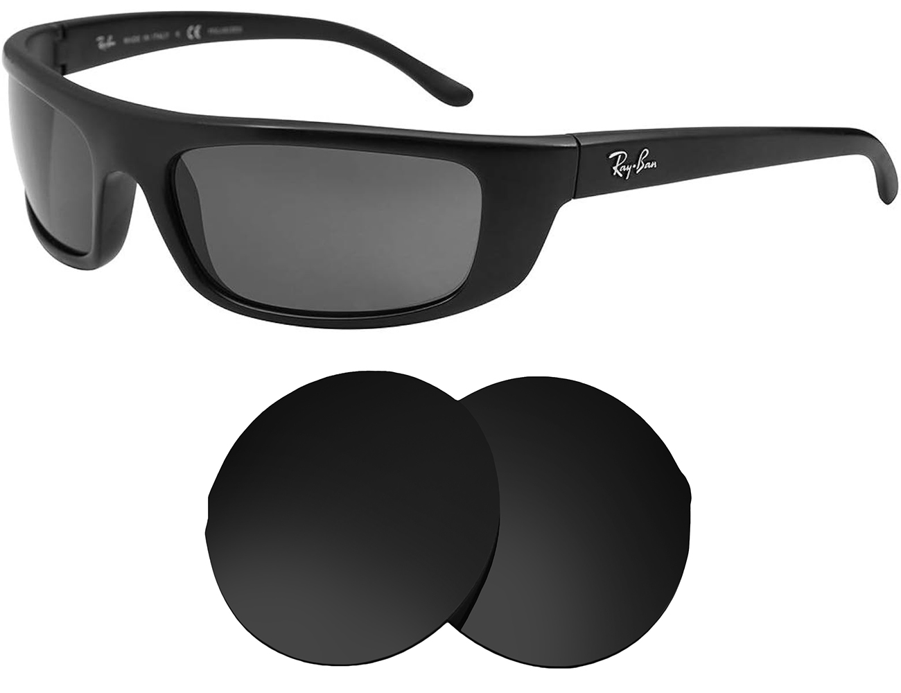 Ray-Ban Replacement Lenses RB4053 Predator (60mm) - Main Image