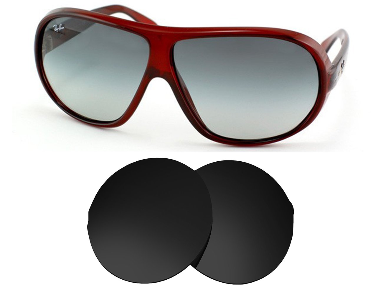 Ray-Ban Replacement Lenses RB4129 (66mm) - Main Image