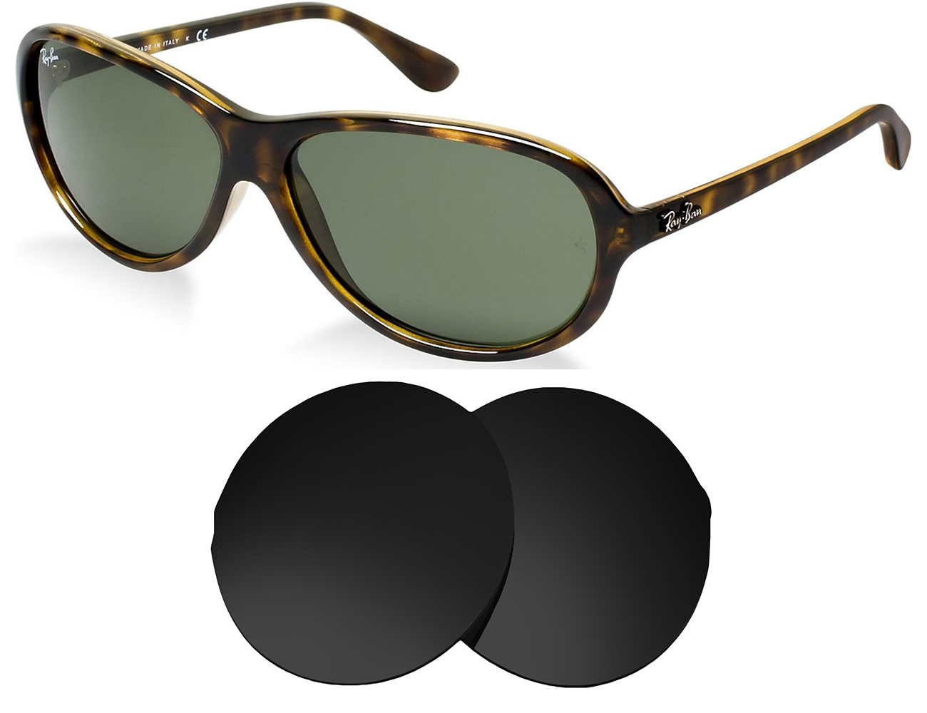 Ray-Ban Replacement Lenses RB4153 (62mm) - Main Image