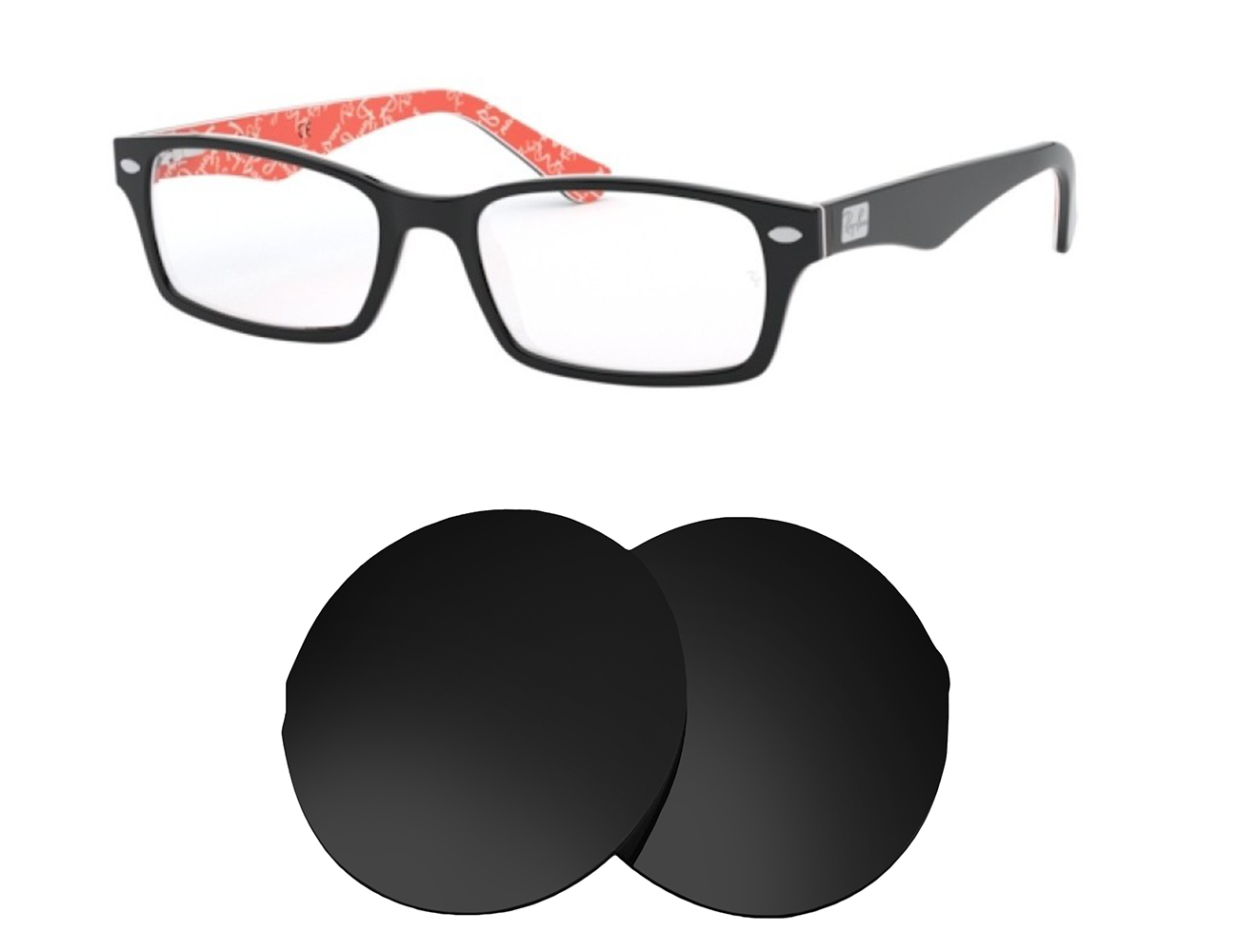 Ray-Ban Replacement Lenses RB5206 (54mm) - Main Image