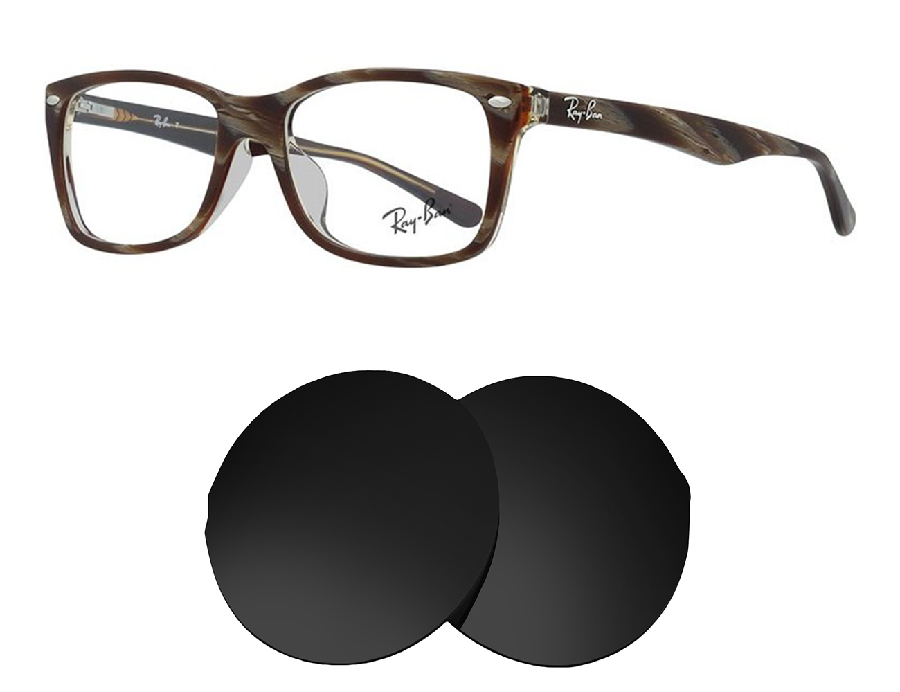 Ray-Ban Replacement Lenses RB5228F (53mm) - Main Image