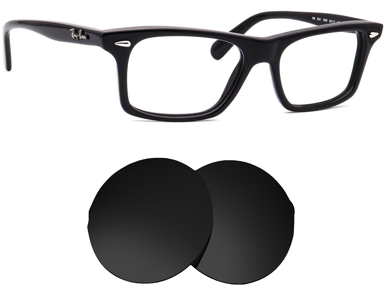 Ray-Ban Replacement Lenses RB5301 (53mm) - Main Image