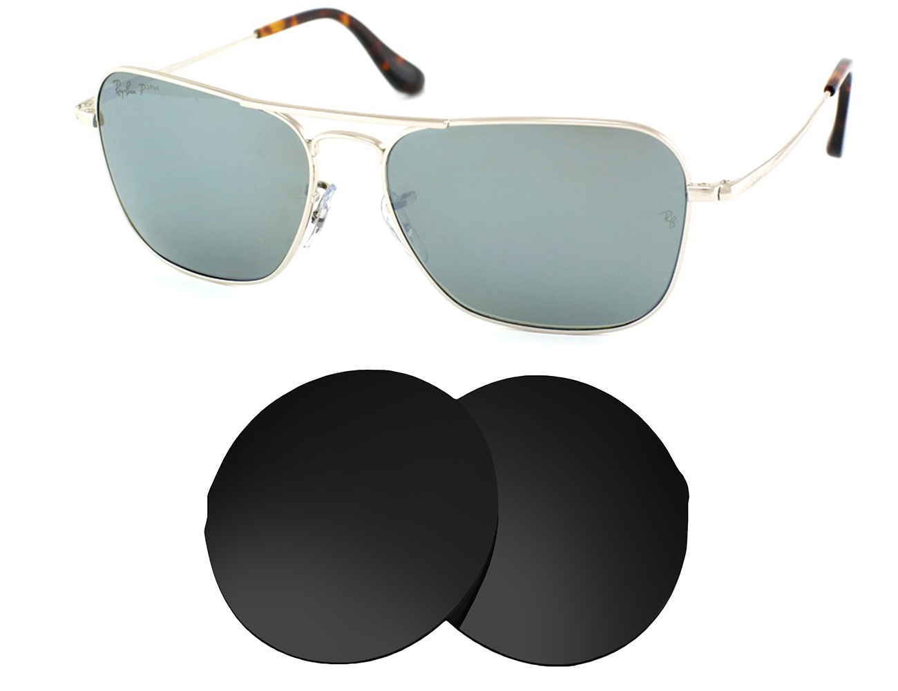 Ray-Ban Replacement Lenses RB8034 K Small (55mm) - Main Image