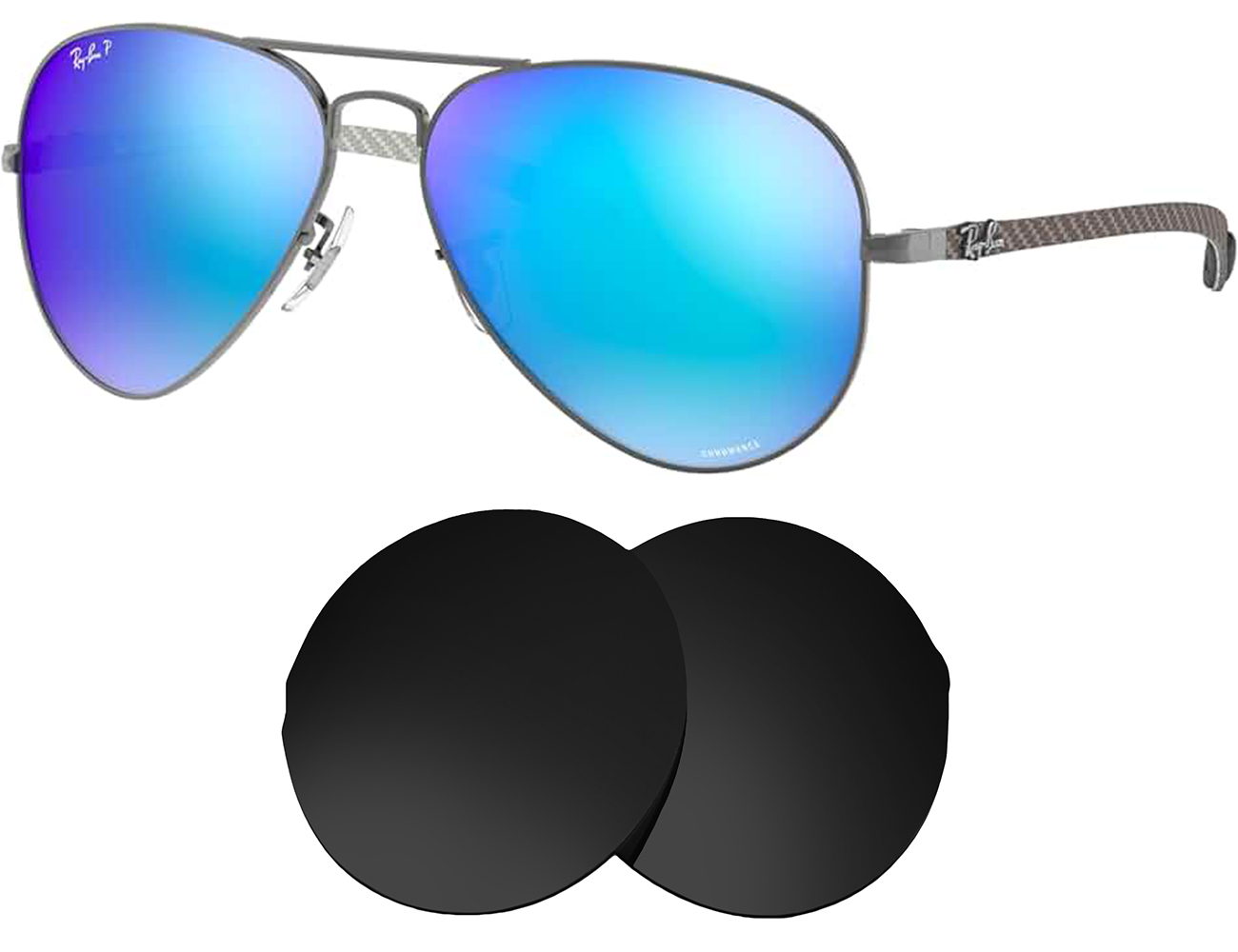 Ray-Ban Replacement Lenses RB8317 (58mm) - Main Image