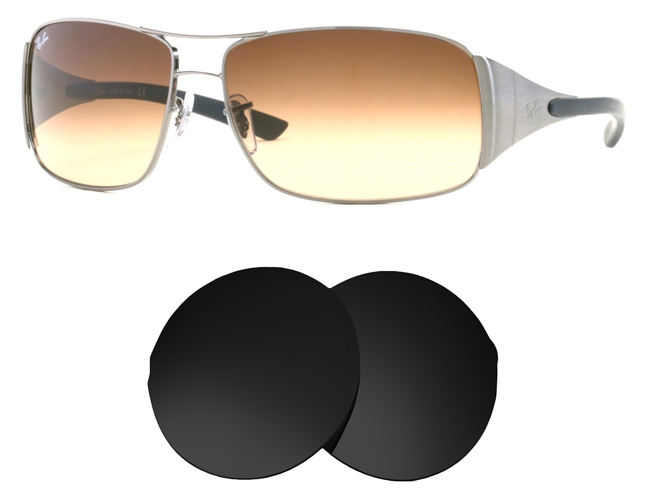 Ray-Ban Replacement Lenses RB3320 (64mm) - Main Image