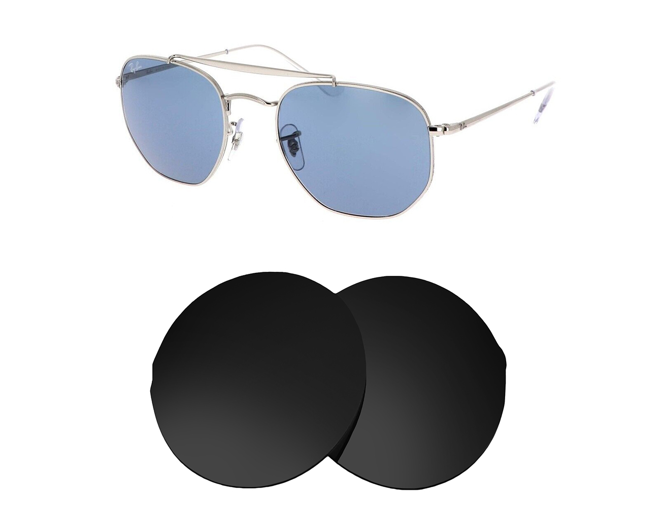 Ray-Ban Replacement Lenses RB3468 The Marshal (54mm) - Main Image